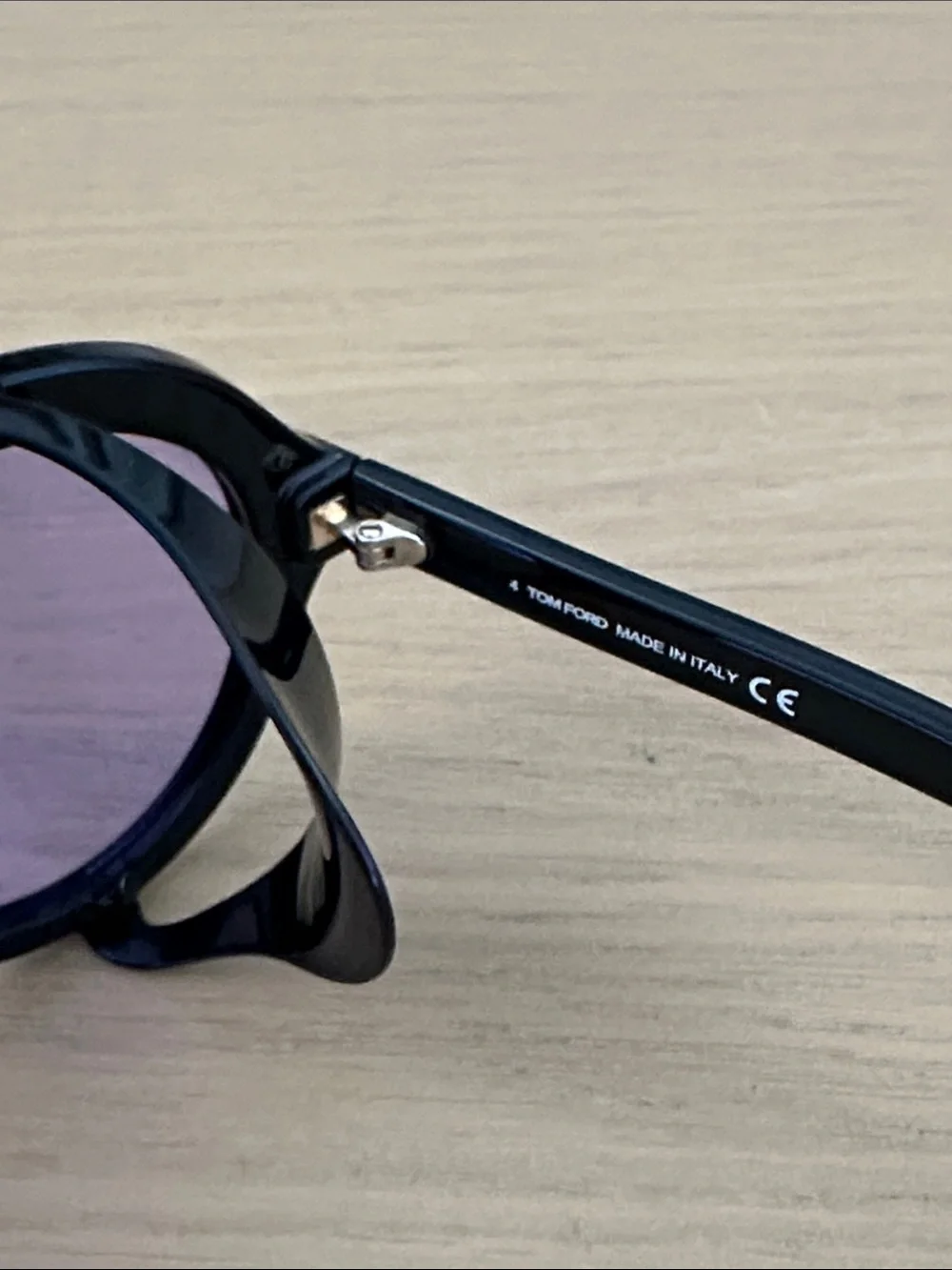 NEW Tom Ford Neughman TF-882 01Y Black and Purple Sunglasses 60-15-145